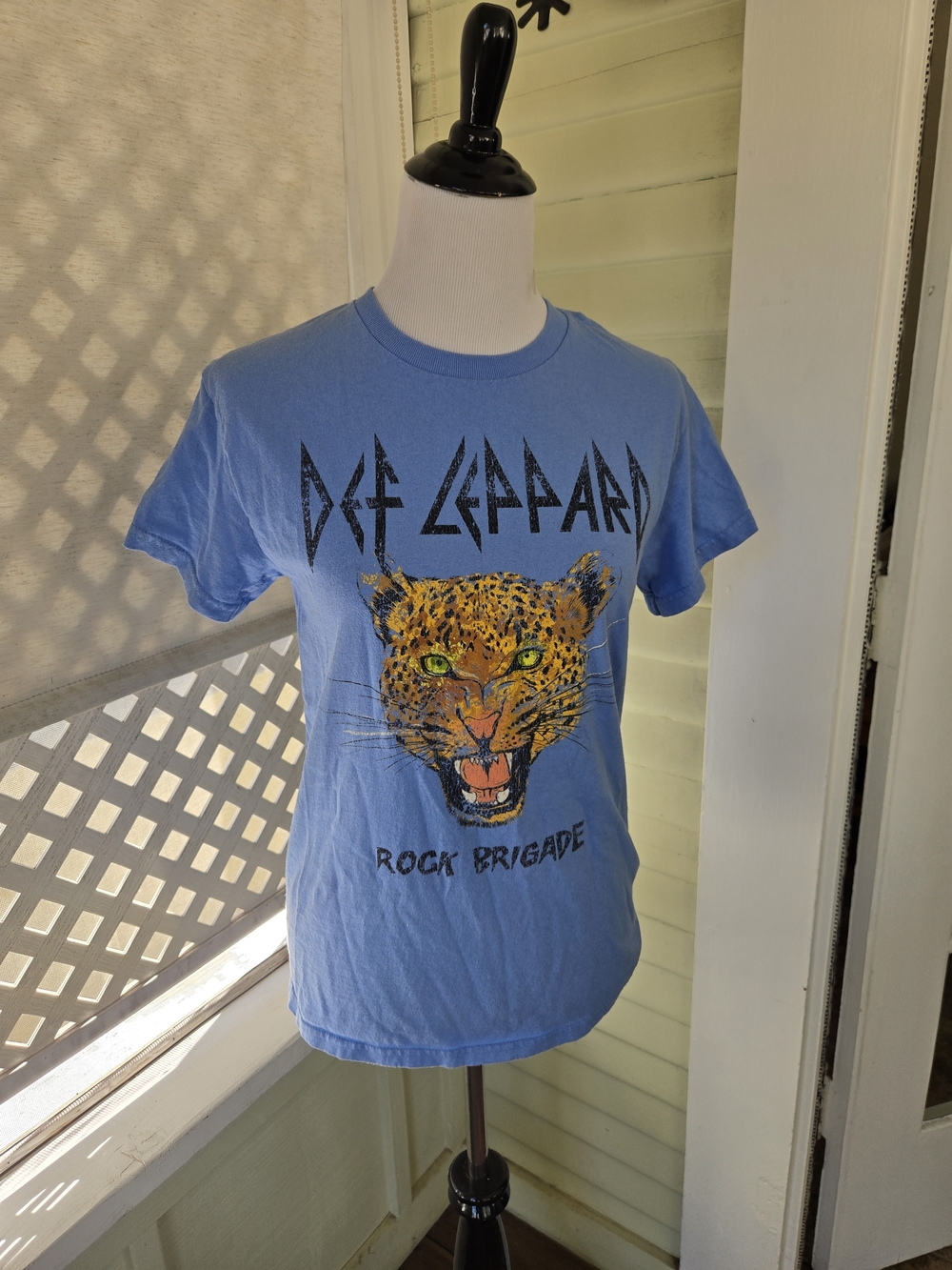 Gildan Blue Def Leppard Rock Brigade Short Sleeve Tee